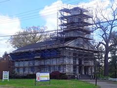 Whitneyville Congregational Church during renovation